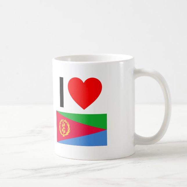 Taza De Café amo a eritrea (Derecha)