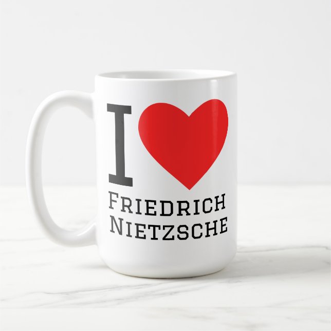 Taza De Café Amo a Friedrich nietzsche  (Izquierda)