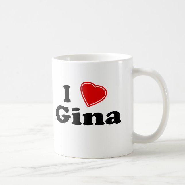 Taza De Café Amo a Gina (Derecha)