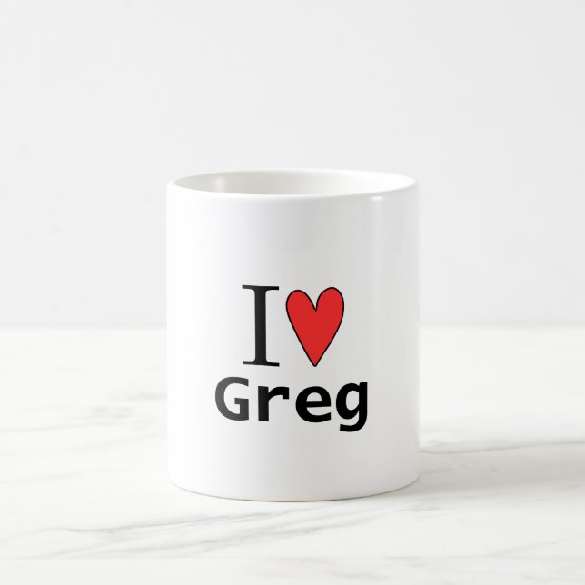 Taza De Café Amo a Greg (Centro)