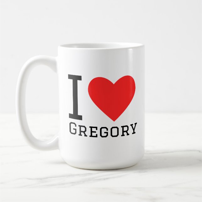 Taza De Café Amo a gregory (Izquierda)