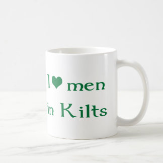 Taza De Café Amo a hombres en faldas escocesas