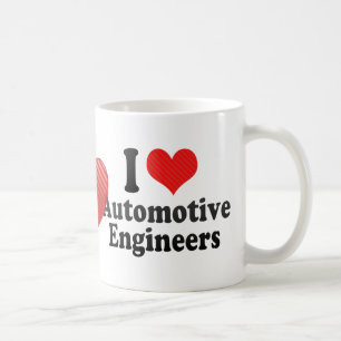 Taza De Café Amo a ingenieros automotrices