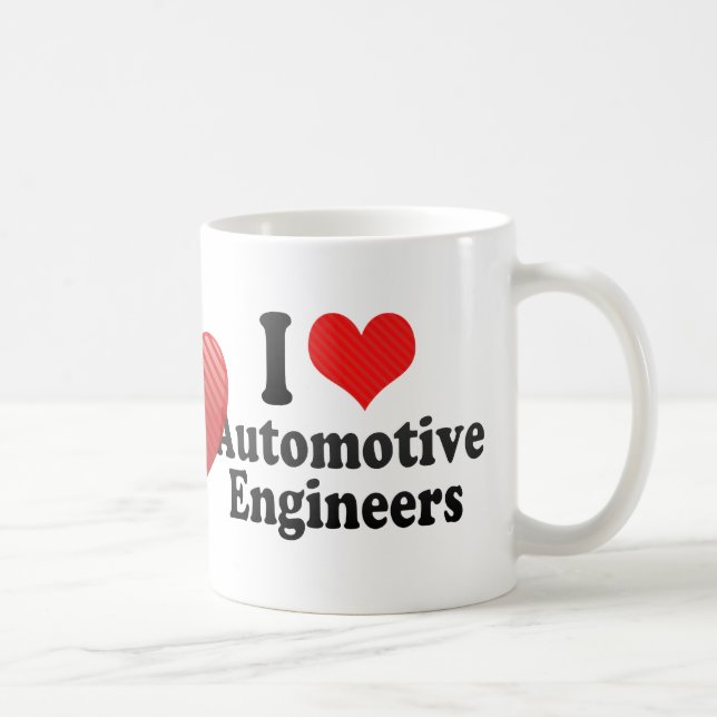 Taza De Café Amo a ingenieros automotrices (Derecha)