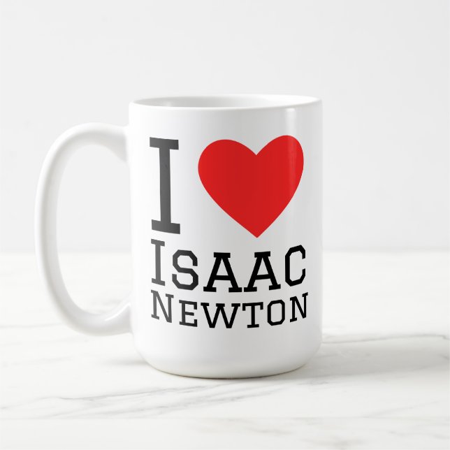 Taza De Café Amo a Isaac Newton  (Izquierda)