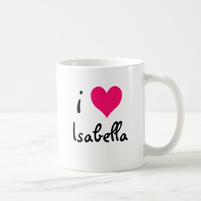 Taza De Café Amo a Isabella (Derecha)