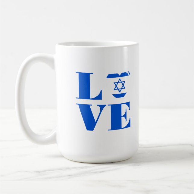 Taza De Café Amo a Israel (Izquierda)