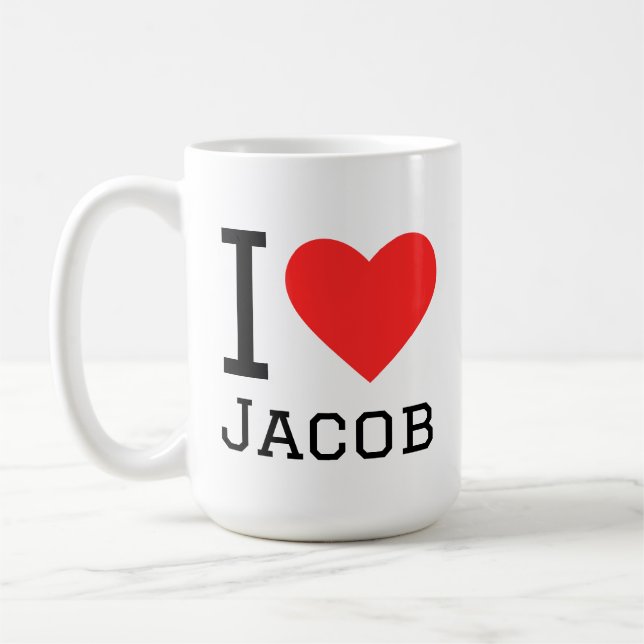 Taza De Café Amo a jacob (Izquierda)