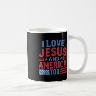 Taza De Café Amo a Jesús América 4 de julio Día de la Independe