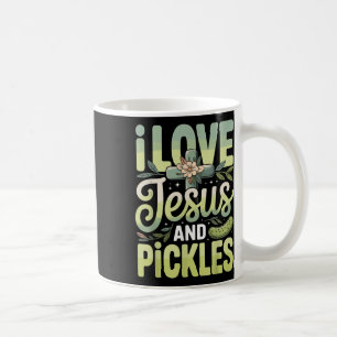 Taza De Café Amo a Jesús y los pepinillos