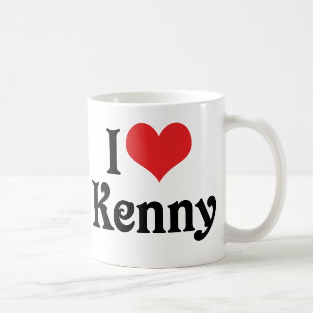 Taza De Café Amo a Kenny (Derecha)