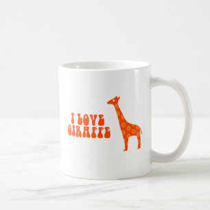 Taza De Café Amo a la jirafa (Naranja)