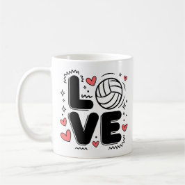 Taza De Café Amo a las Chicas del voleibol femenino