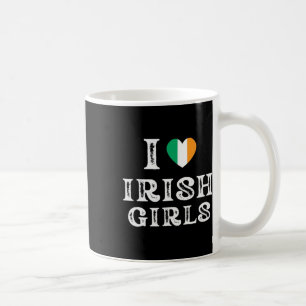 Taza De Café Amo a las irlandesas Girlsi Corazón Chicas Irlande