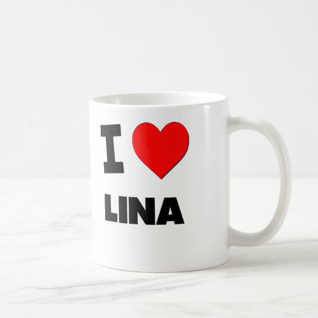 Taza De Café Amo a Lina (Derecha)