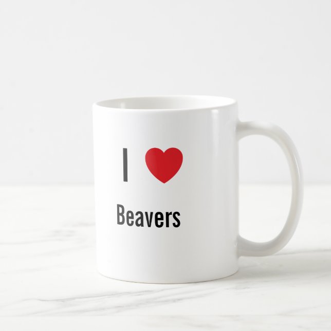Taza De Café Amo a los Beavers (Derecha)