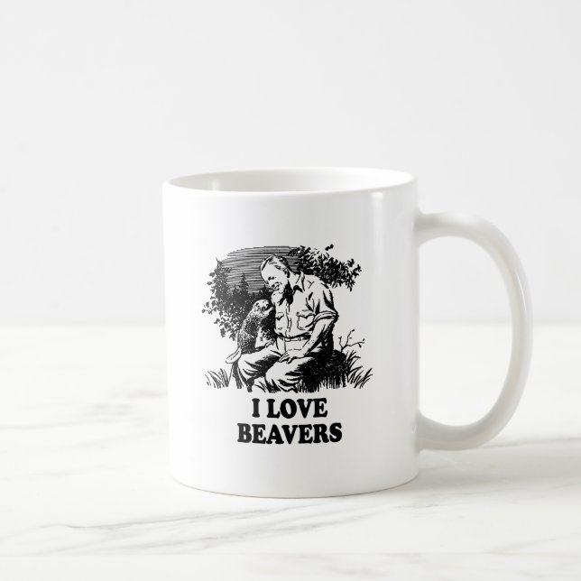 Taza De Café Amo a los castores (Derecha)