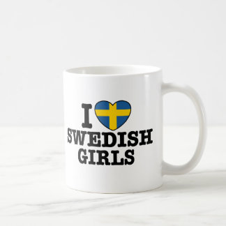 Taza De Café Amo a los Chicas suecos