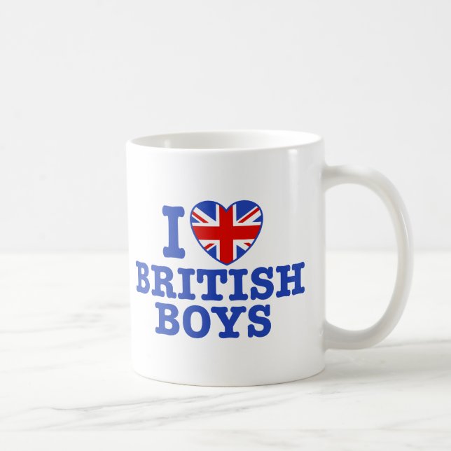 Taza De Café Amo a los chicos británicos (Derecha)