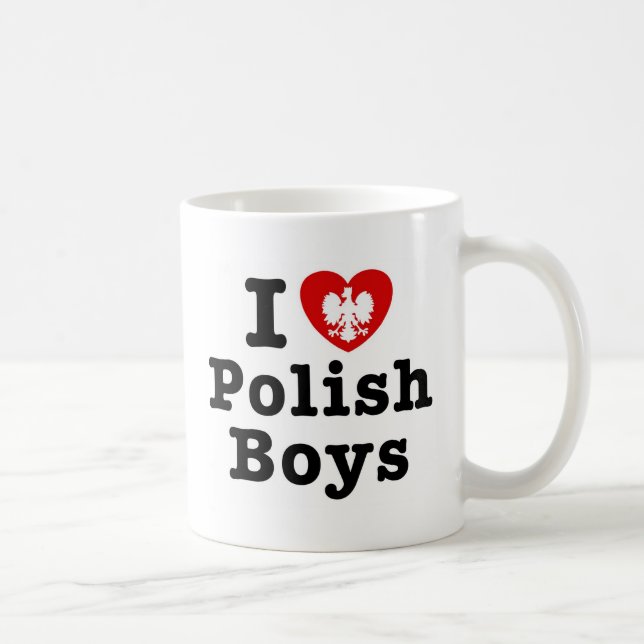 Taza De Café Amo a los chicos polacos (Derecha)
