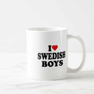 Taza De Café Amo a los chicos suecos Me encantan los chicos sue