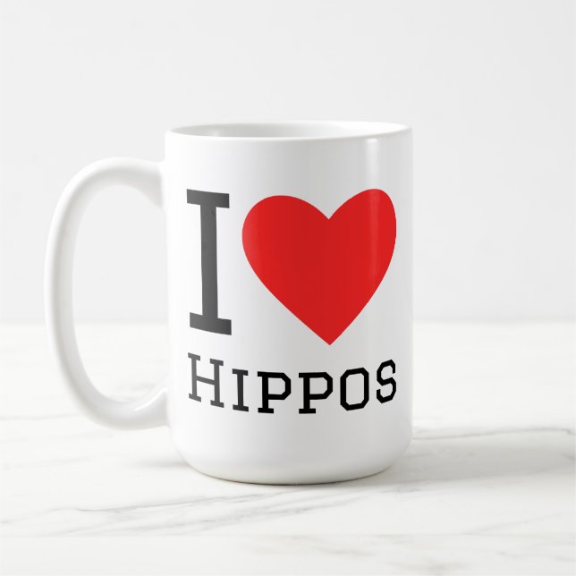 Taza De Café Amo a los hipopótamos (Izquierda)