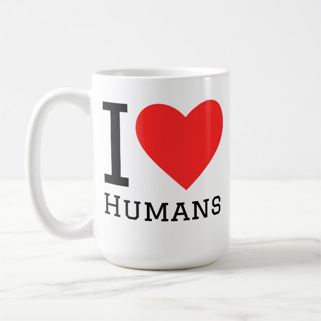 Taza De Café Amo a los humanos (Izquierda)