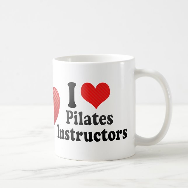 Taza De Café Amo a los instructores de Pilates (Derecha)