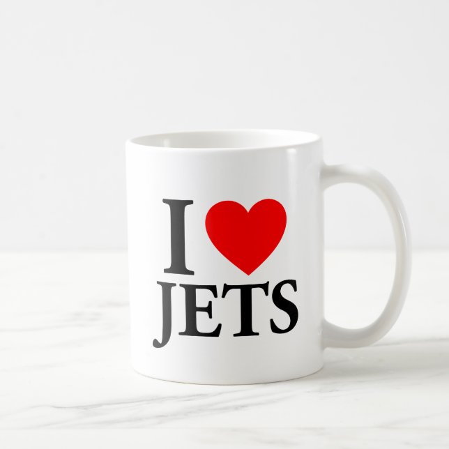 Taza De Café Amo a los Jets (Derecha)