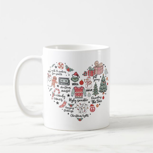 Taza De Café Amo a los Navidades: festivo (Izquierda)