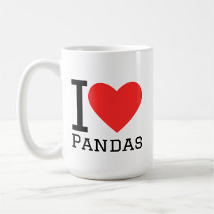 Taza De Café Amo a los pandas
