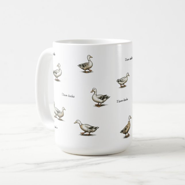 Taza De Café Amo a los patos (Anverso izquierdo)