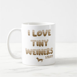 Taza De Café Amo a los Pequeños Weiners