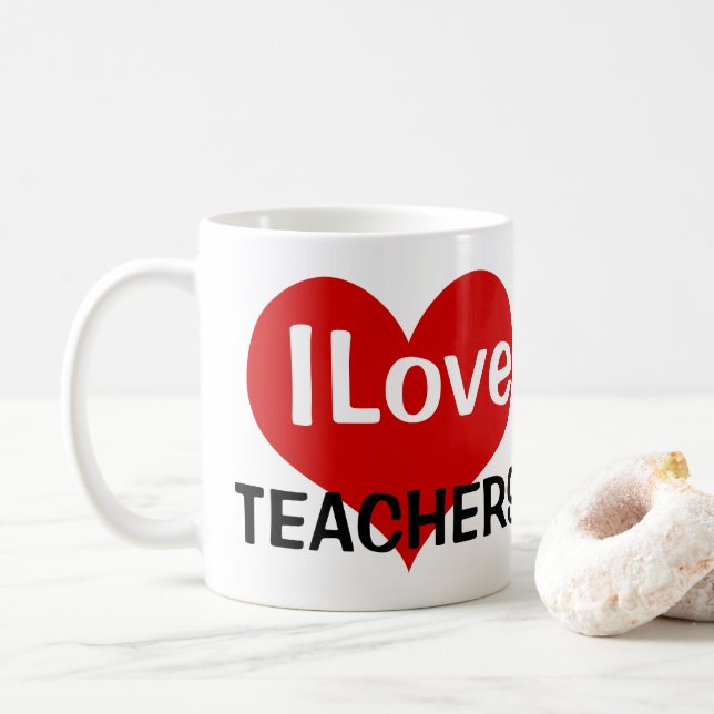 Taza De Café Amo a los profesores (Con donut)