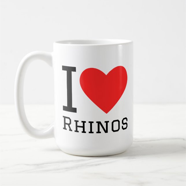 Taza De Café Amo a los rinocerontes (Izquierda)