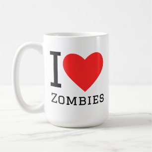 Taza De Café Amo a los zombies