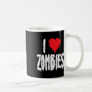 Taza De Café Amo a los zombies - Festividad de Halloween Zombie