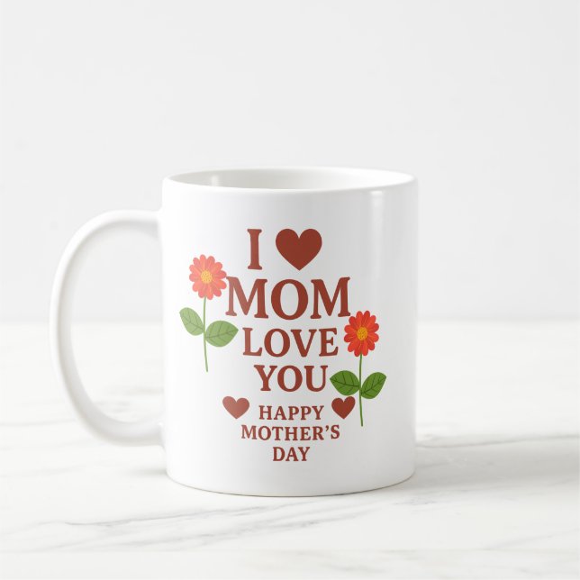 Taza De Café Amo A Mamá (Izquierda)