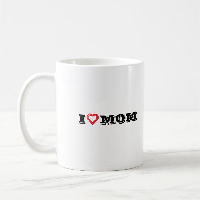 Taza De Café Amo a mamá Diseño Café Mug/Personalizado (Izquierda)