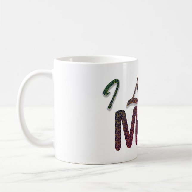 Taza De Café Amo A Mamá Huevo Camiseta Graciosa - Madre Mínima. (Izquierda)