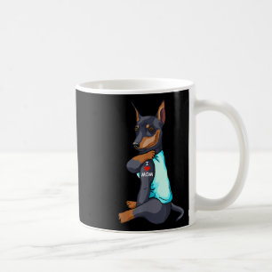 Taza De Café Amo a Mamá Tattoo Ministra Pinscher Mamá Perro Lov