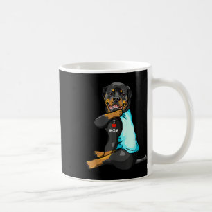 Taza De Café Amo a Mamá Tattoo Rottweiler Mamá Perro Mujeres am
