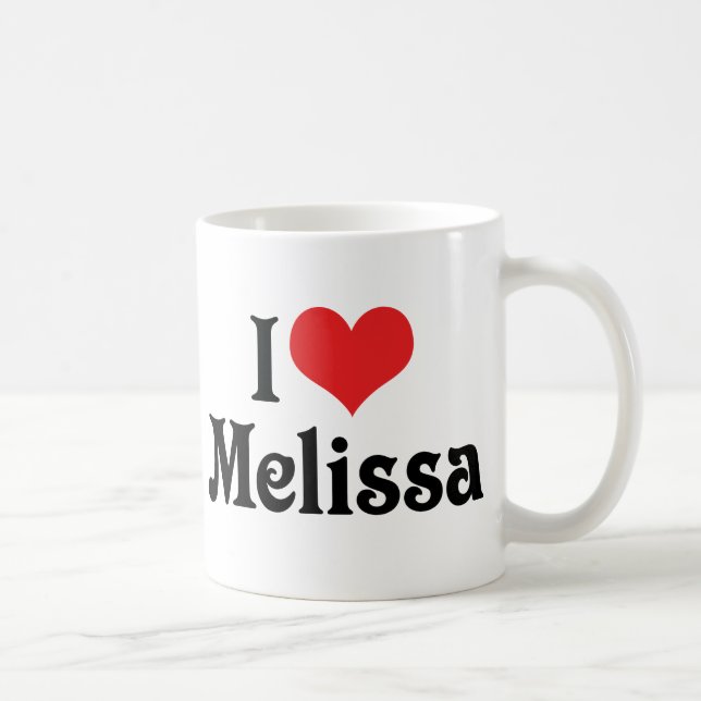 Taza De Café Amo a Melissa (Derecha)