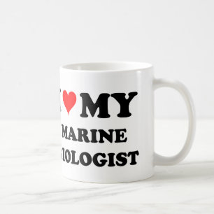 Taza De Café Amo a mi biólogo marino