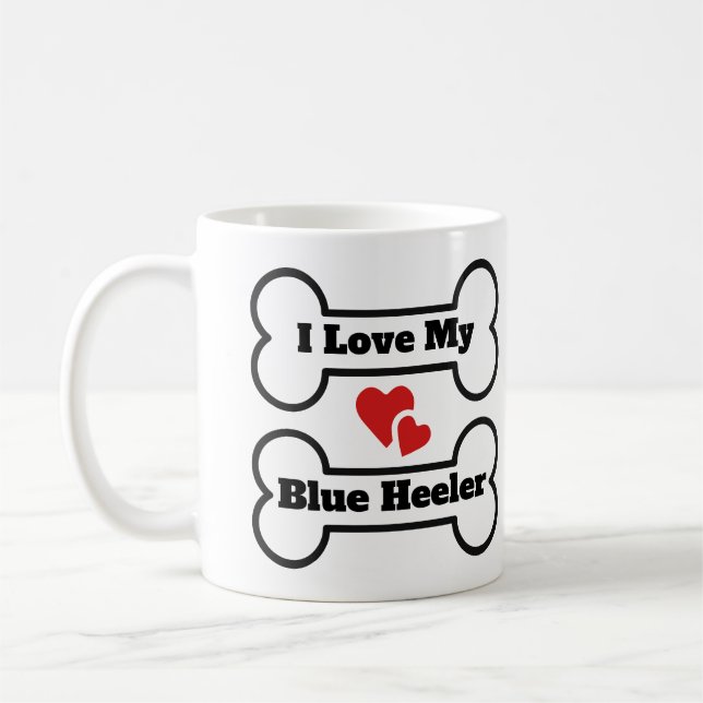 Taza De Café Amo a mi Blue Heeler (Izquierda)