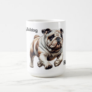 Taza De Café Amo a mi Bulldog con nombre