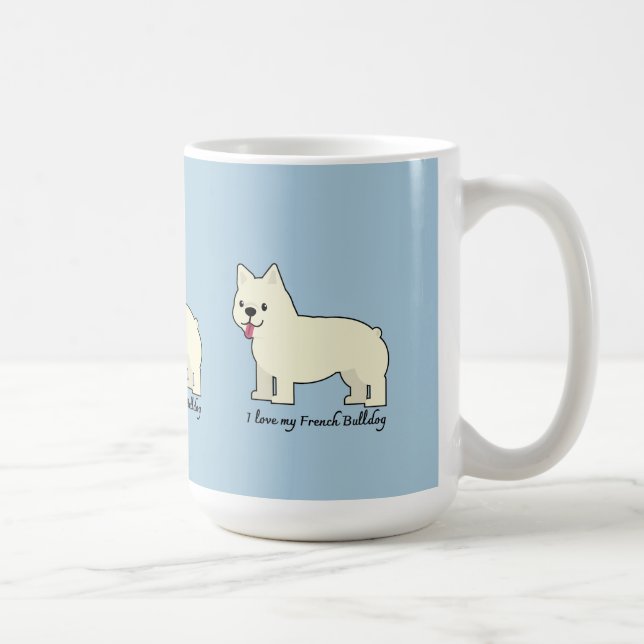 Taza De Café Amo a mi Bulldog Francés (Derecha)