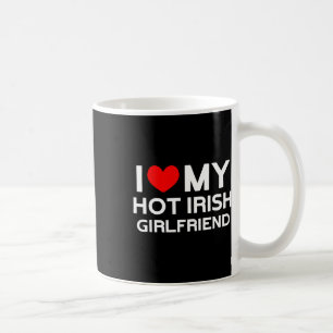 Taza De Café Amo a mi caliente novia irlandesa chica irlandesa
