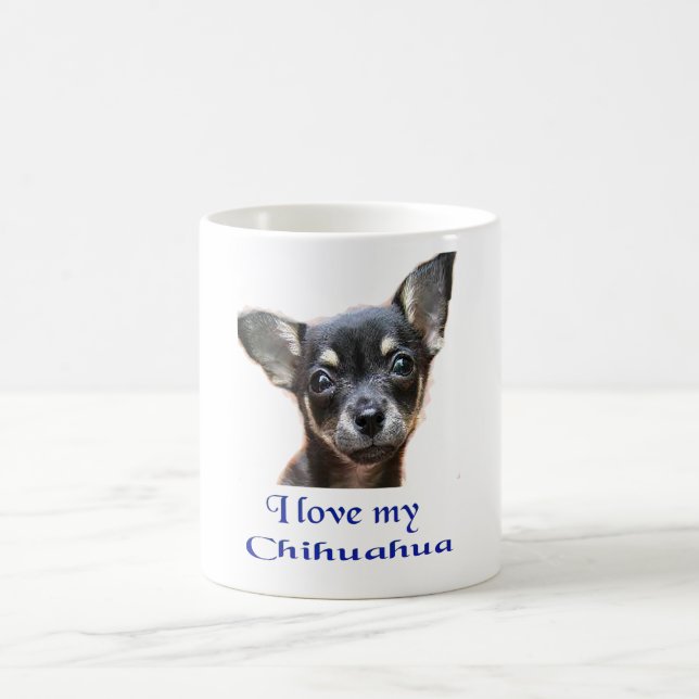 Taza De Café Amo a mi chihuahua (Centro)