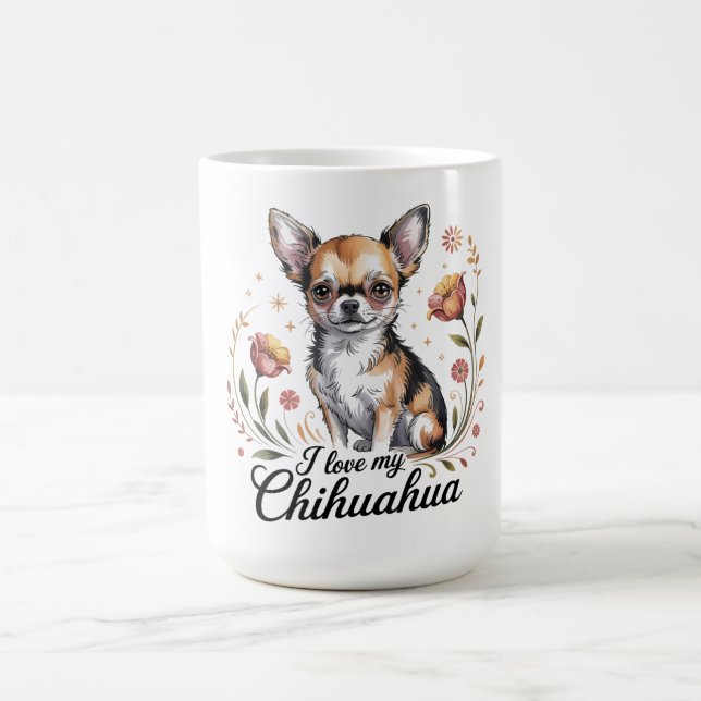 Taza De Café Amo a mi chihuahua  (Centro)